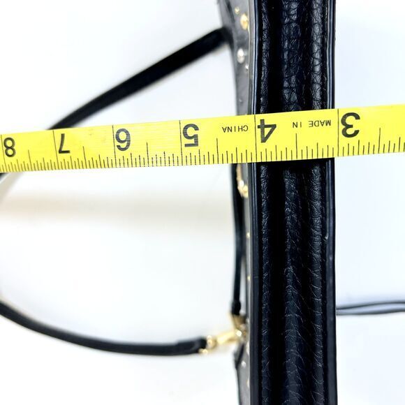 Juicy Couture Los Angeles Black Leather Studded Small Shoulder Bag Y2K‎ - Picture 8 of 11